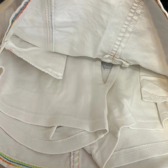 Lisa Frank Vintage Embroidered White Denim Skort/Skirt - Size 7 - Picture 11 of 14